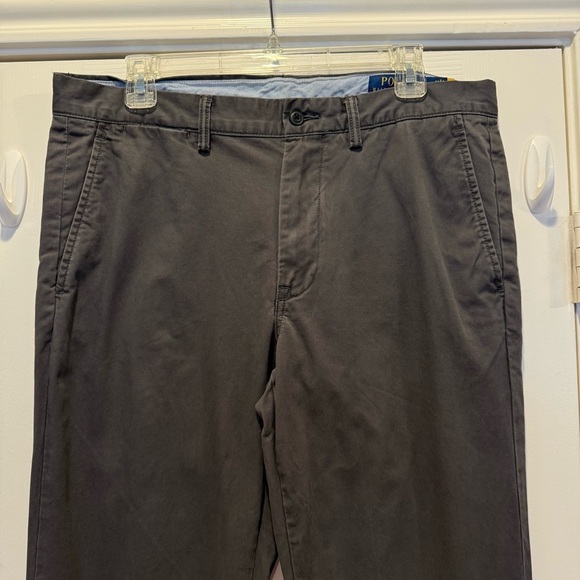 Polo Ralph Lauren Mens Straight Fit The Polo Chino Pants Gray 34x34 Preppy FLAW - Picture 3 of 11